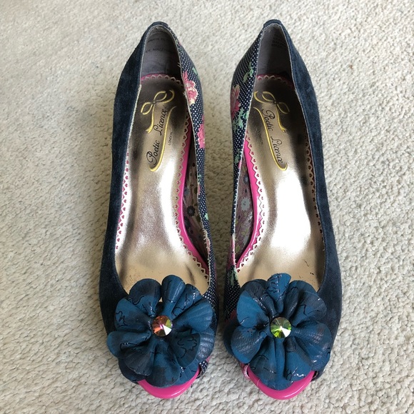 SOLD Poetic Licence London Summer Bloom Peep Toe H - Picture 3 of 8